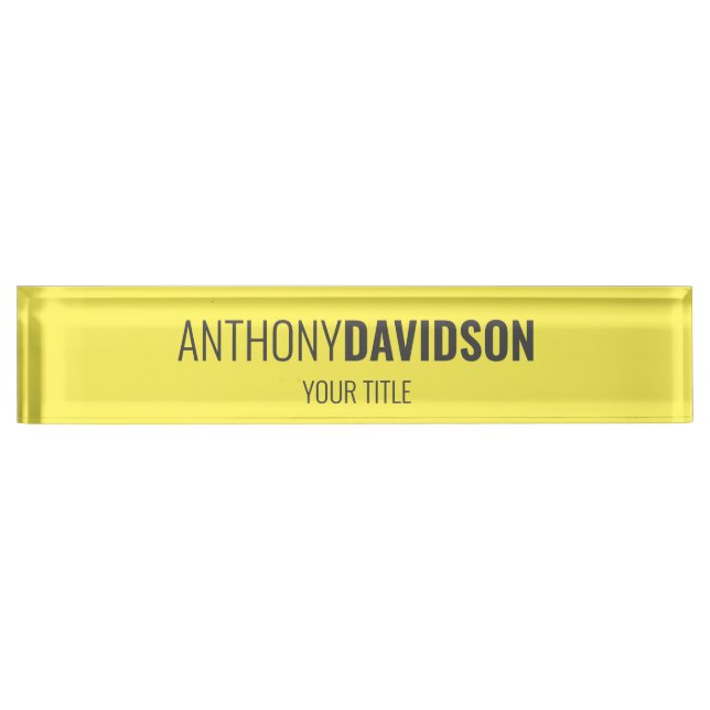 Modern Minimalist Elegant Professional Nameplate (Front)