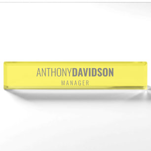 Modern Minimalist Elegant Professional Nameplate