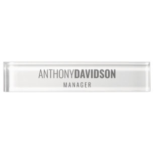 Modern Minimalist Elegant Professional Nameplate