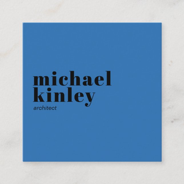 Modern minimalist elegant professional networking square business card (Front)