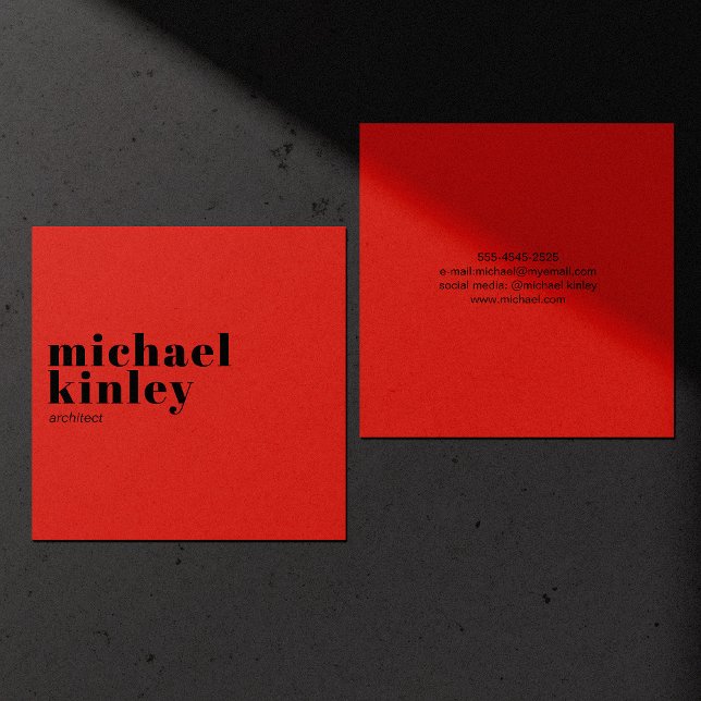 Modern minimalist elegant professional networking square business card (Creator Uploaded)