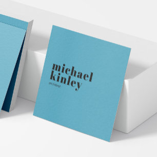 Modern minimalist elegant professional networking square business card