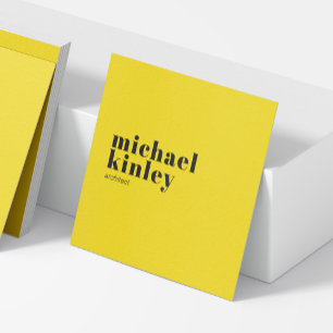 Modern minimalist elegant professional networking square business card