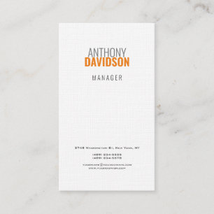 Modern Minimalist Elegant Professional Plain Business Card
