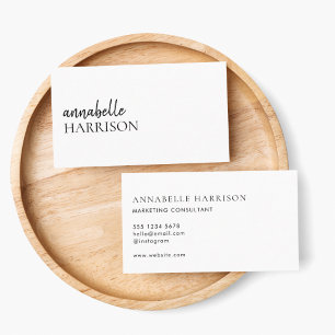 Modern Minimalist   Elegant Professional Script Business Card