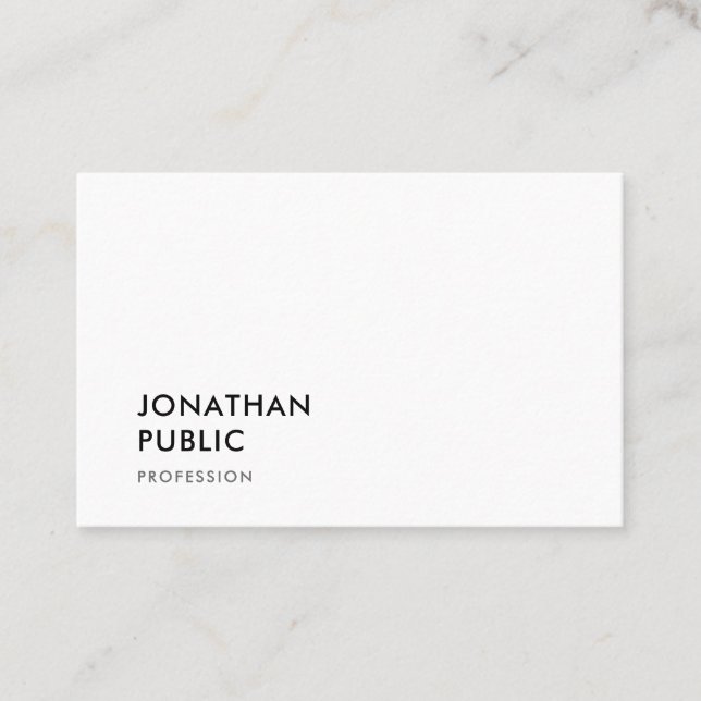 Modern Minimalist Elegant Professional Template Business Card (Front)