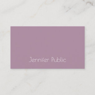 Modern Minimalist Elegant Purple Template Elite Business Card