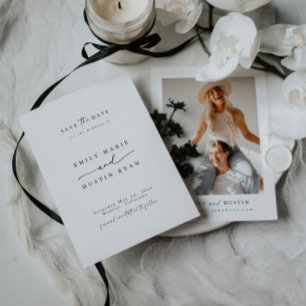 Modern Minimalist Elegant Save The Date Invitation
