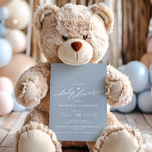 Modern Minimalist Elegant Script Baby Shower