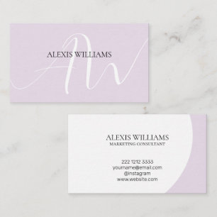 Modern Minimalist Elegant Script Professional Business Card