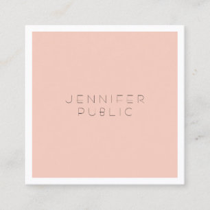 Modern Minimalist Elegant Simple Professional Square Business Card