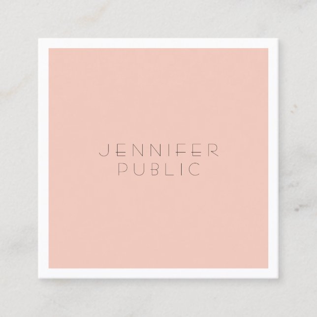 Modern Minimalist Elegant Simple Professional Square Business Card (Front)