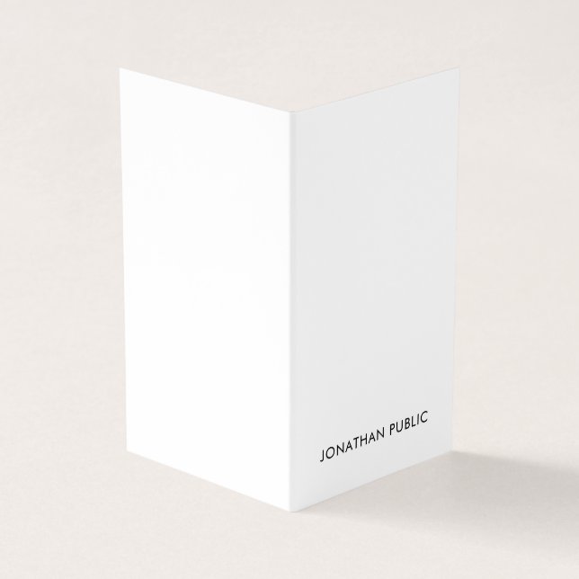 Modern Minimalist Elegant Simple Trendy Folded Business Card (Outside)