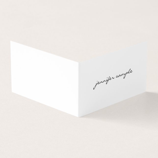Modern Minimalist Elegant Simple Trendy Template Business Card (Outside)