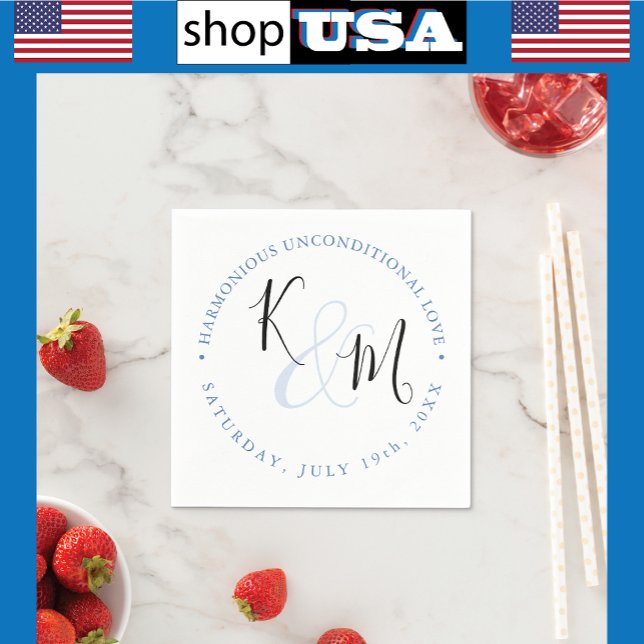 Modern Minimalist 🤵 Elegant Simple Wedding  Napkin (Creator Uploaded)