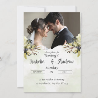 Modern Minimalist  Elegant Simple Wedding Save The Date
