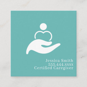 Modern Minimalist Elegant Typography Professional Square Business Card