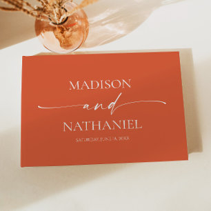 Modern Minimalist Elegant Verona Sunset Wedding Guest Book