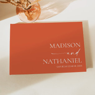 Modern Minimalist Elegant Verona Sunset Wedding Guest Book