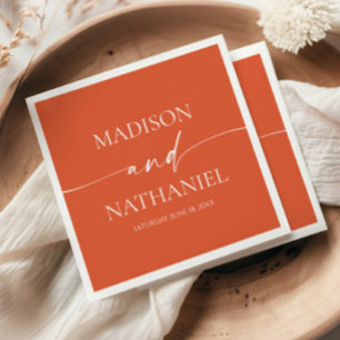 Modern Minimalist Elegant Verona Sunset Wedding Napkin