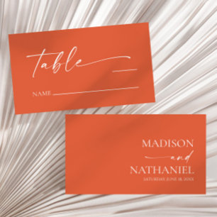 Modern Minimalist Elegant Verona Sunset Wedding Place Card