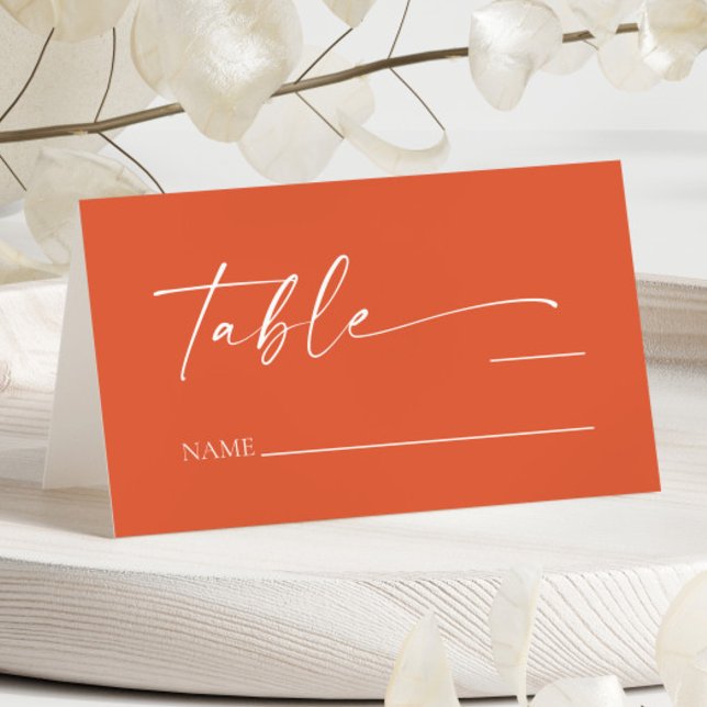 Modern Minimalist Elegant Verona Sunset Wedding Place Card (Creator Uploaded)