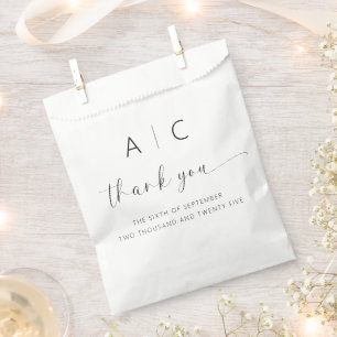 Modern Minimalist Elegant Wedding Favour Bag