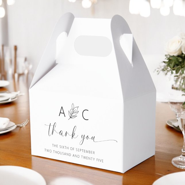 Modern Minimalist Elegant Wedding Favour Box (Creator Uploaded)