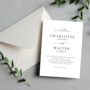 Modern Minimalist Elegant Wedding Invitations