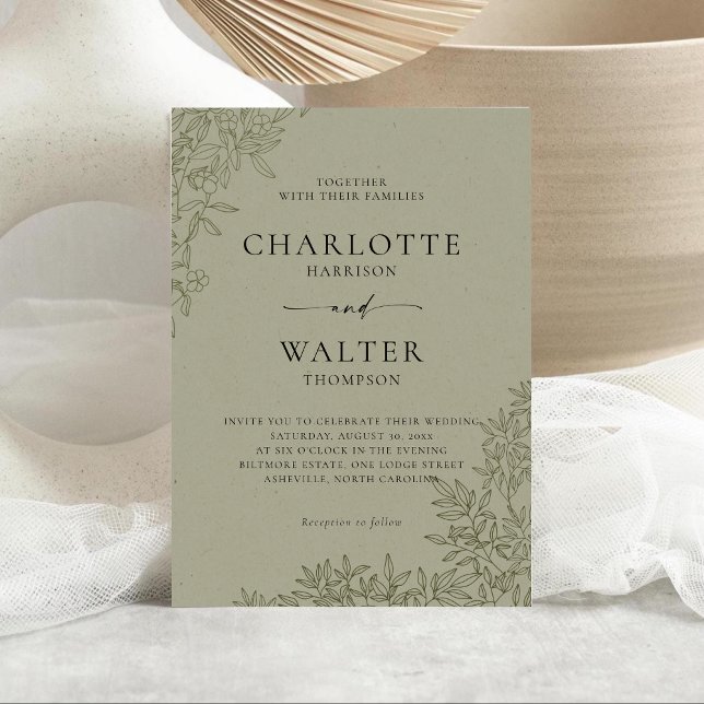 Modern Minimalist Elegant Wedding Invitations (Creator Uploaded)