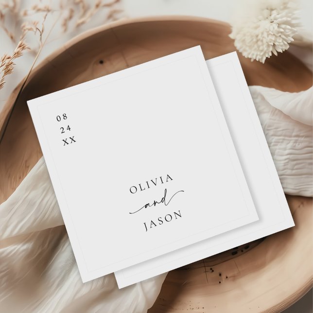 Modern Minimalist Elegant Wedding Napkin (Creator Uploaded)