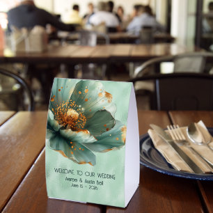 Modern Minimalist Emerald White WELCOME 