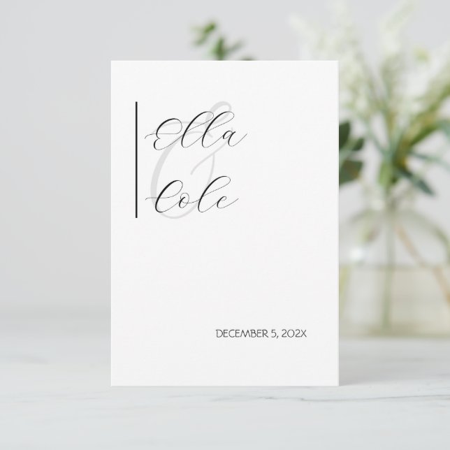 Modern Minimalist Enclosure Card (Standing Front)