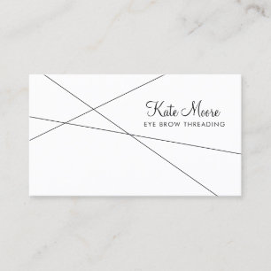 Modern Minimalist Eye Brow Threading Service Busin Business Card