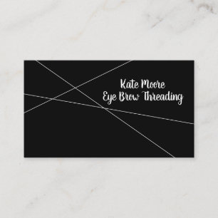 Modern Minimalist Eye Brow Threading Service Business Card
