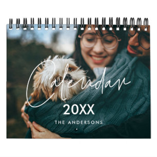 Modern minimalist family photo 2025 calendar
