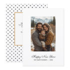 Modern Minimalist Family Photo Happy New Year