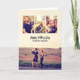 Modern Minimalist Father's Day Dad Custom Photo Holiday Card