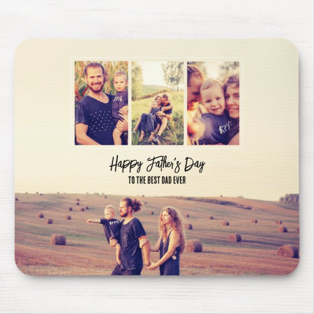 Modern Minimalist Father's Day Dad Custom Photo Mouse Pad (Front)