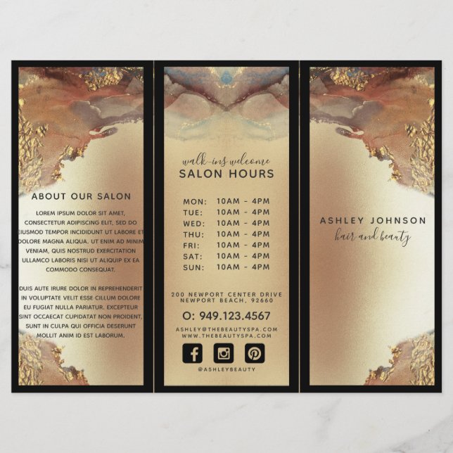 Modern Minimalist Faux Gold Foil  (Front)