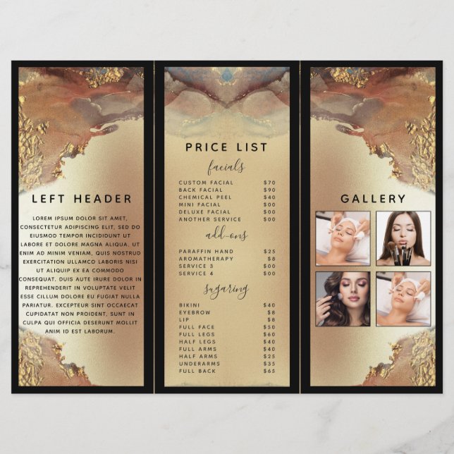 Modern Minimalist Faux Gold Foil plus Photos (Back)