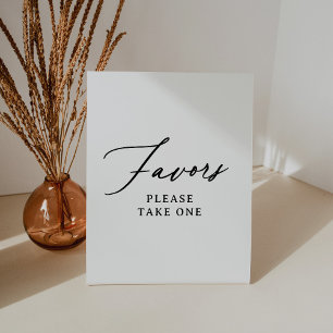 Modern Minimalist Favours Sign