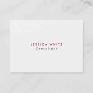 Modern Minimalist Feminine Grey White Business Card