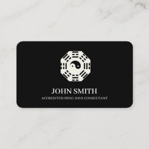 Modern Minimalist Feng Shui Lotus Mandala  Business Card
