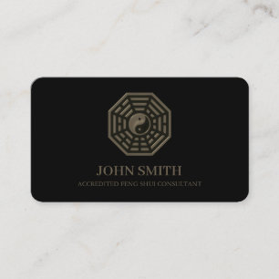 Modern Minimalist Feng Shui Lotus Mandala  Business Card