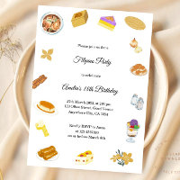 Modern Minimalist Filipino Party Invitation Bday