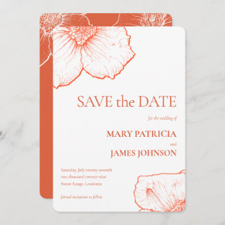Modern Minimalist Floral Verona Sunset Wedding 🌸 Save The Date