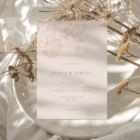 Modern Minimalist Floral Wedding Rose Gold