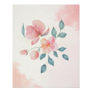 Modern Minimalist Flowers Poster