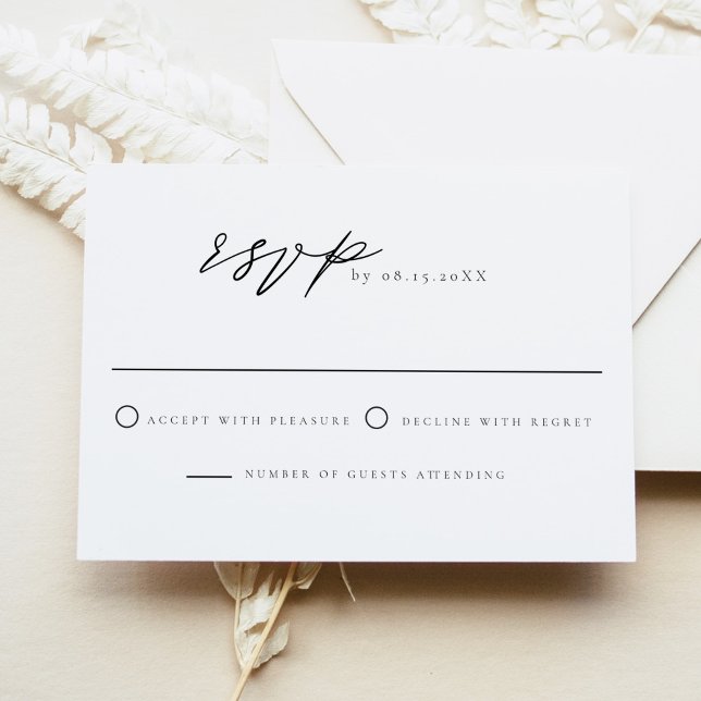 Modern Minimalist for Destination Collection RSVP Invitation (Creator Uploaded)